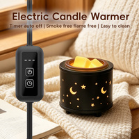 Lampe chauffe-bougie électrique en céramique style rétro pour la fonte de cire et l'aromathérapie, diffuseur de parfum pour chambre