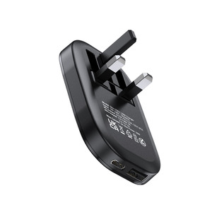 Hot verkopende product 2025 Slim Fast reisopladers & -adapters, 20W opvouwbare UK-stekker dubbele poort platte wandlader voor mobiele telefoon - Product Image 2