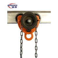 Heavy Duty Lifting 3M Manual Trolley Monofásico Micro Monorail Hand Chain Hoist Trolley