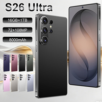 Smartphone Android 16 S26 Ultra 5G débloqué, 16 Go + 1 To, processeur Deca Core, appareil photo HD 108 MP 144 Hz, version française, en promotion