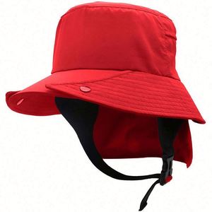 Outdoor <b>Flat</b> Top Wide Brim Fisherman Bucket <b>Hat</b> Quick Dry UV Protection Beach Surf <b>Hat</b> With Strap - Product Image 3