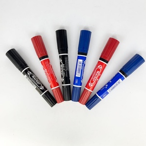 Los Mejores Marcadores Permanentes de Punta Doble Mini en Negro, Rojo y Azul, 10 Piezas por Caja, Precio Económico - Product Image 1