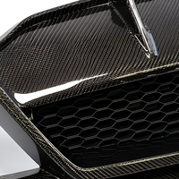 Diffuseur arrière en fibre de carbone Corvette C8 avec ailerons verticaux 2020-2024, finition sergé 3K brillant, kit de garniture de pare-chocs aérodynamique à fixation par boulons