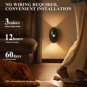 运动传感器无线磁性智能家居装饰Usb充电发光二极管夜灯创意壁灯家居床头灯 - Product Image 3