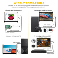 Module d'affichage LCD TFT IPS USB haute luminosité de 10,1 pouces pour Windows, Raspberry, Linux et avec écran tactile capacitif