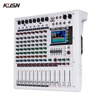 Console Numérique 8/12/16 Canaux 99 DSP Professionnelle, Table de Mixage Audio Amplifiée avec Bluetooth USB, Type Soundcraft