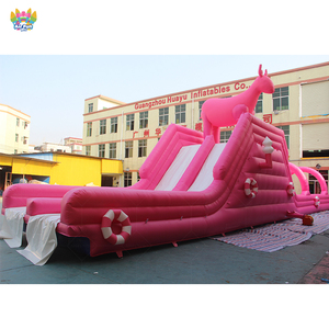 Toboggan aquatique gonflable commercial en PVC, thème cerf rose, double piste, écologique, capacité 10 personnes, grande taille personnalisée, USA AIRFUNPRO - Product Image 4