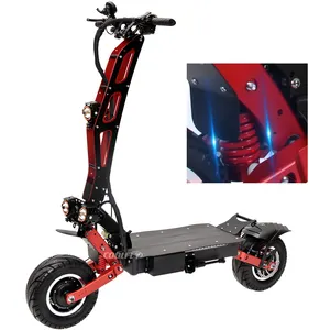 Adulto scooter elettrico 6000w 45ah 13 pollici 70 mph scooter elettrico all'ingrosso con full suspension e HA CONDOTTO LA luce di posizione