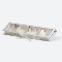 Emballage de boîte-cadeau de Saint-Valentin en forme de lettres d'amour remplissables en carton blanc de luxe avec couvercle