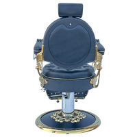 Mobilier de salon de coiffure professionnel vintage robuste chaise de barbier de style moderne pour hommes équipement de styliste avec cuir synthétique