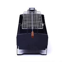 Gril à charbon de bois rotatif extérieur électrique portable moderne matériel de fer de barbecue de camping détachable