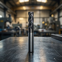Stock d'usine disponible : Outils de découpe CNC, fraises en carbure monobloc, 4 cannelures, 4 mm, lot de 10 pièces, ODM OEM