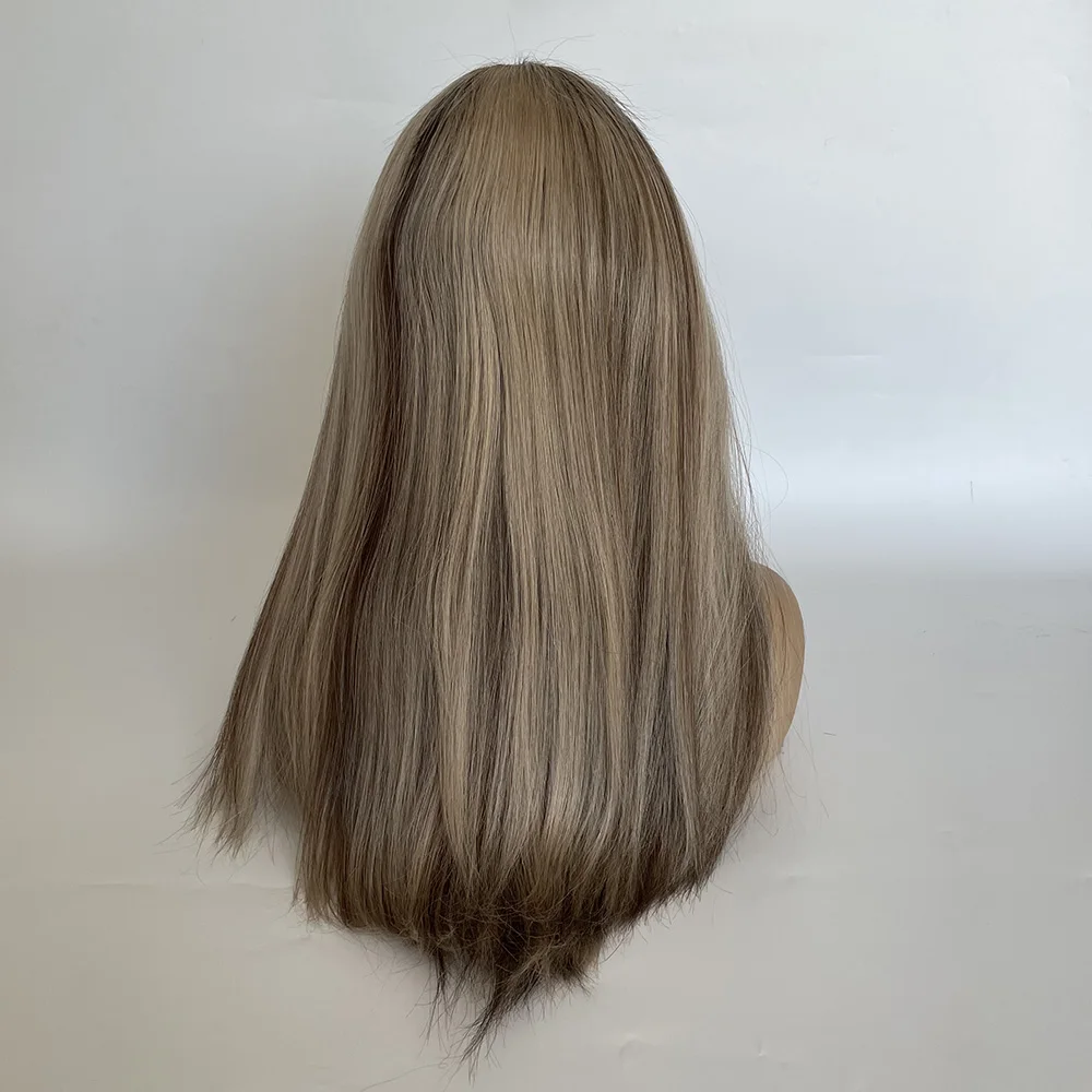 Balayage Looking Highlighted European Hair Cuticle Intact Lace top wig Jewish wig Sheitels