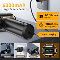 Brosses de nettoyage électriques rechargeables pour la maison et la voiture, brosse à air sans fil avec aspiration sous vide de 16 KPA