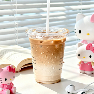 แก้วพลาสติกใส่น้ำแข็งกาแฟ 12oz 16oz พร้อมฝาปิด แก้วพลาสติก PET สำหรับชานมไข่มุก รับผลิตตามสั่งพร้อมโลโก้ - Product Image 1