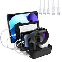 Penjualan Terbaik 70W 4-in-1 pengisi daya nirkabel berdiri OTP & OVP dilindungi pengisi daya ponsel untuk iPhone 13/14/15/16