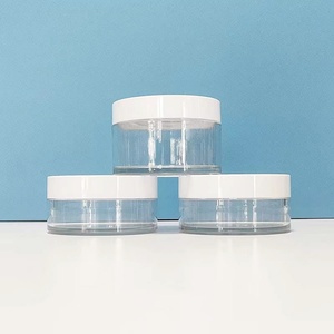 Tarros Cosméticos Transparentes de PET de Perfil Bajo de 30g, 50g, 80g, 100g, 120g, 200g, 300g para Exfoliante Labial y Mantequilla Corporal, Muestras para el Cuidado de la Piel - Product Image 1