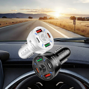Adaptador de cargador de coche de salida <span class=keywords><strong>USB</strong></span> <span class=keywords><strong>C</strong></span> dual Carga rápida <span class=keywords><strong>USB</strong></span> PD QC3.0 Tipo-<span class=keywords><strong>C</strong></span> Salida de 15W para iPhone para Samsung para cargador de teléfono - Product Image 1
