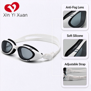 Gafas de natación antivaho Xinyixuan, montura de silicona ajustable, lentes de PC, gafas de natación para adultos, logotipo personalizado disponible. - Product Image 2
