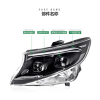 Faros LED LKS de 12V y 50W para Mercedes-Benz Vito V300 16-25, con Modificación V300 y Luces de Circulación Diurna