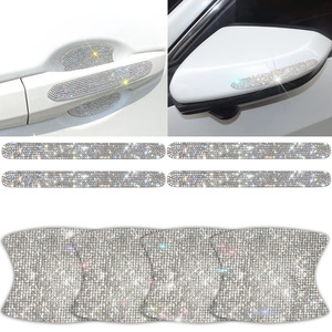 Pegatina con incrustaciones de diamantes para puerta de coche, película protectora para manija de puerta, pegatina antiarañazos, pegatina decorativa para coche, modificación - Product Image 1