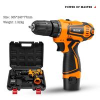 Ensemble de perceuse électrique sans fil 12V 16.8V 21V, perceuse à 2 vitesses avec accessoires, outils électriques portables pour projets de bricolage à domicile