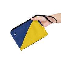Dompet Koin & Dompet Mini Poliester Cetak Digital Bendera Tokelau, Warna Campuran, Penutup Ritsleting, untuk Perjalanan & Hadiah Promosi