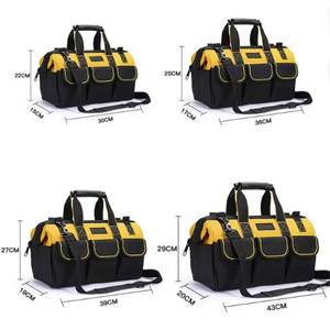 Sac à outils tactique portable noir de grande taille, à fond rigide, de fabrication industrielle, robuste, avec outils pour l'ingénierie - Product Image 5