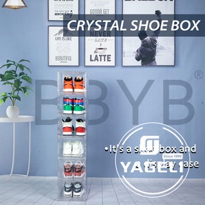 YAGELI - Caja de Almacenamiento de Zapatos Transparente de Acrílico Lucite, Puerta Magnética, Vista Panorámica de 360 Grados, Impresión de Logotipo Personalizado - Product Image 6
