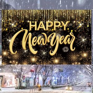 <span class=keywords><strong>Feliz</strong></span> <span class=keywords><strong>Año</strong></span> Nuevo: Letrero Colgante Extra Grande de Tela con Diseño de Fuegos Artificiales para Decoración de Fiestas de <span class=keywords><strong>Año</strong></span> Nuevo - Product Image 4