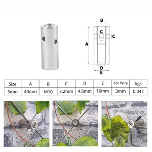 Moyeux à pince croisée plantes grimpantes 316 pince à câble en acier inoxydable système mural vert treillis de câble <span class=keywords><strong>pour</strong></span> câble 1/8'' - Product Image 3