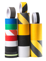 Ruban antidérapant noir/jaune brillant imperméable à la colle solvantée pour escaliers, bus, hôtels – Avertissement de sécurité