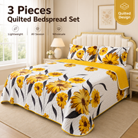 Grosir 3 Set Sprei Mewah Berlapis Ringan dengan 2 Sarung Bantal untuk Semua Musim
