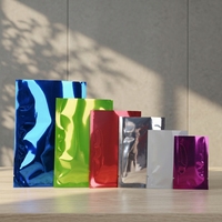 Sacs en Mylar brillants imprimés sur mesure, scellés sur 3 côtés, sachets plats hermétiques en aluminium pour le stockage de grains de café, d'épices et de poudres