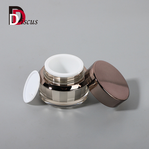 Frasco de crema cosmética floz con tapa de color metálico, frasco transparente de diamante de alta calidad, doble pared, acrílico, 30g, 50g, <span class=keywords><strong>1</strong></span> unidad - Product Image 2