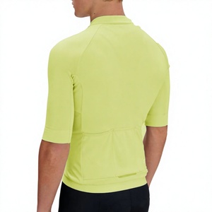 Maillot de cyclisme vert olive à manches courtes, fermeture éclair intégrale, pour homme, vêtements de sport d'extérieur, voyages, entraînement, maillots de cyclisme en vente - Product Image 5