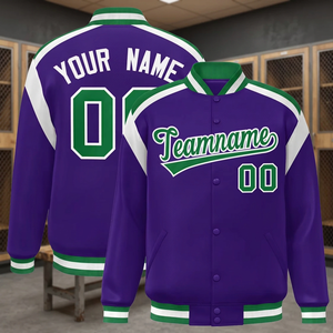 Veste universitaire personnalisée avec logo, vêtements d'extérieur pour équipe de baseball, veste universitaire en satin pour hommes - Product Image 3