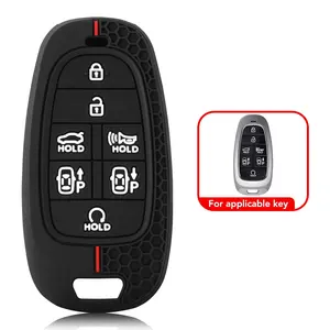 Étui de clé en silicone pour Hyundai Palisade 2023 Tucson <span class=keywords><strong>Santa</strong></span> <span class=keywords><strong>Fe</strong></span> 2021 <span class=keywords><strong>2022</strong></span> Atos Solaris <span class=keywords><strong>Prime</strong></span> Nexo Sonata Staria Ioniq - Product Image 2