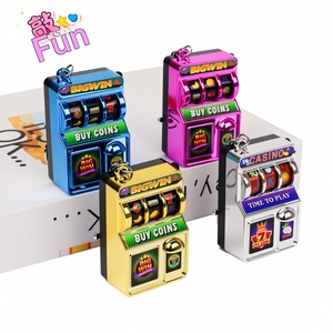 Llavero de máquina de slot mini creativa, juguete educativo de frutas para niños, llavero de plástico con mecanismo de balancín, regalo - Product Image 4
