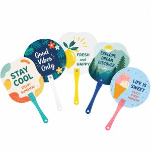 Personalized Wedding Favor Bulk Custom Printed Plastic <b>Fans</b> for Guest Gifts Business Promo Event Logo <b>Hand</b> <b>Fan</b> - Product Image 1