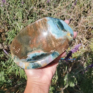 Cuenco de <span class=keywords><strong>jaspe</strong></span> de océano colorido de alta calidad, piedra curativa de cristal natural hermosa pulida para decoración del hogar, 1 unidad - Product Image 4