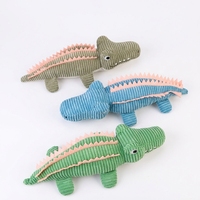 Jouet pour chien en velours côtelé de coton classique et durable, avec logo personnalisé, en forme de crocodile, pour petits et moyens chiens, pour la dentition et le nettoyage des dents, vente en gros