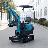 Mini-excavatrice sur chenilles de 1 tonne, moteur EPA Euro 5, agricole, domestique, conception compacte, facile à transporter