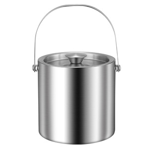 Cubo <span class=keywords><strong>de</strong></span> <span class=keywords><strong>Hielo</strong></span> <span class=keywords><strong>de</strong></span> Acero Inoxidable <span class=keywords><strong>de</strong></span> 3 Litros con Tapa, Aislado, para Bar, Fiestas, Enfriar Vino y Champán - Product Image 6
