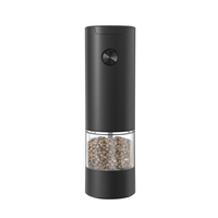 Moulin à poivre automatique, fonctionnement à une touche, noyau en céramique, chambre transparente de 70 ml, alimenté par 4 piles AAA, moulin à poivre de cuisine