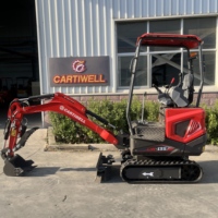 Mini-excavatrice sur chenilles Cartiwell, 1,8 tonne, moteur EPA, livraison gratuite