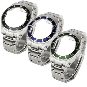 Para Casi Mod Kit Correa de caja de acero inoxidable completo sin tornillo Banda de <span class=keywords><strong>metal</strong></span> plateado para <span class=keywords><strong>Casio</strong></span> <span class=keywords><strong>GA</strong></span>-<span class=keywords><strong>2100</strong></span> con figura - Product Image 3