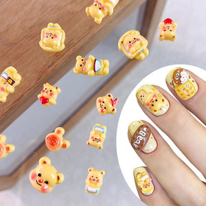 Paquete de 30 Piezas de Adornos de Uñas con Diseño de Ositos de Peluche de Diferentes Tamaños, Accesorios de Manicura Kawaii, Decoración de Uñas al por Mayor - Product Image 1