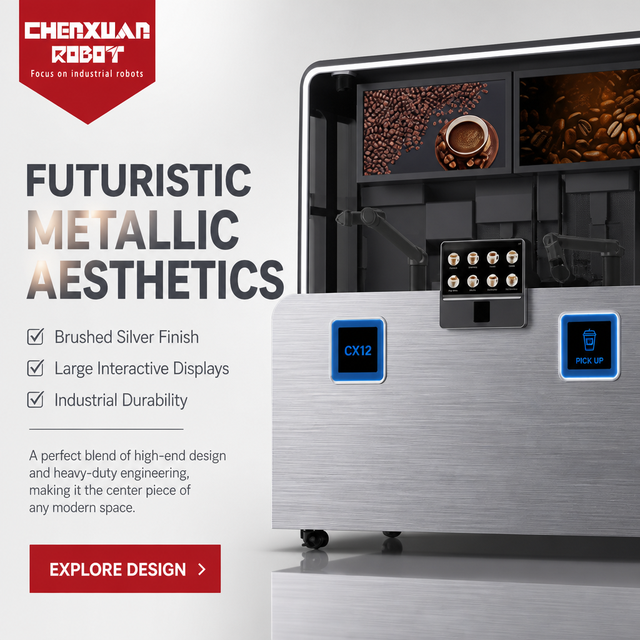 Automatic Dual-Arm Collaborative Robot Barista Coffee Station Unmanned Beverage Kiosk Flexible Deployment