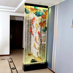 Hone Decor LED Light Aquariums <b>Dividers</b> Decoration Acrylic Dancing Water Fountain Bubble Wall Panel Movable Modern Design - Product Image 1